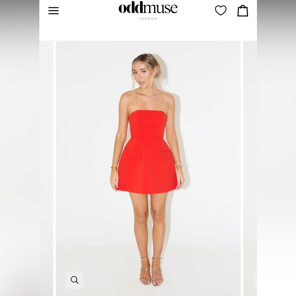 The Ultimate Muse Strapless Dress | Red 
XS